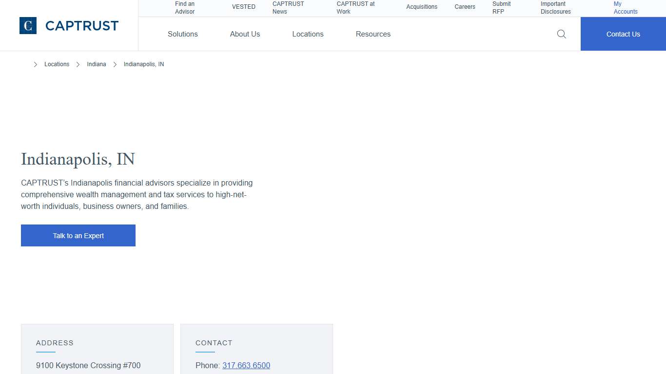 Financial Advisors Indianapolis Wealth Management Services